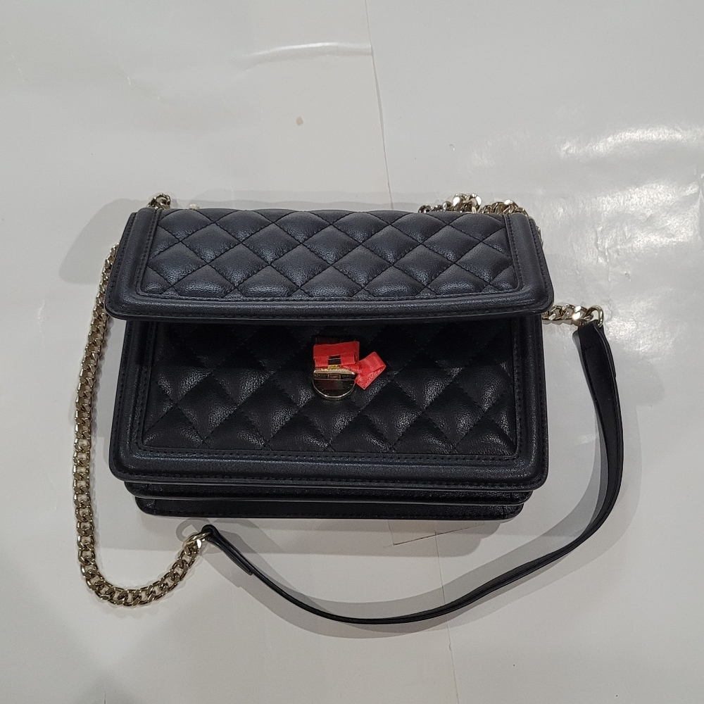 Black Quilted Leather Bag